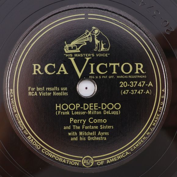 Perry Como – Hoop-Dee-Doo / On The Outgoing Tide 1950 10" 78 rpm Record 20-3747 - Picture 1 of 16